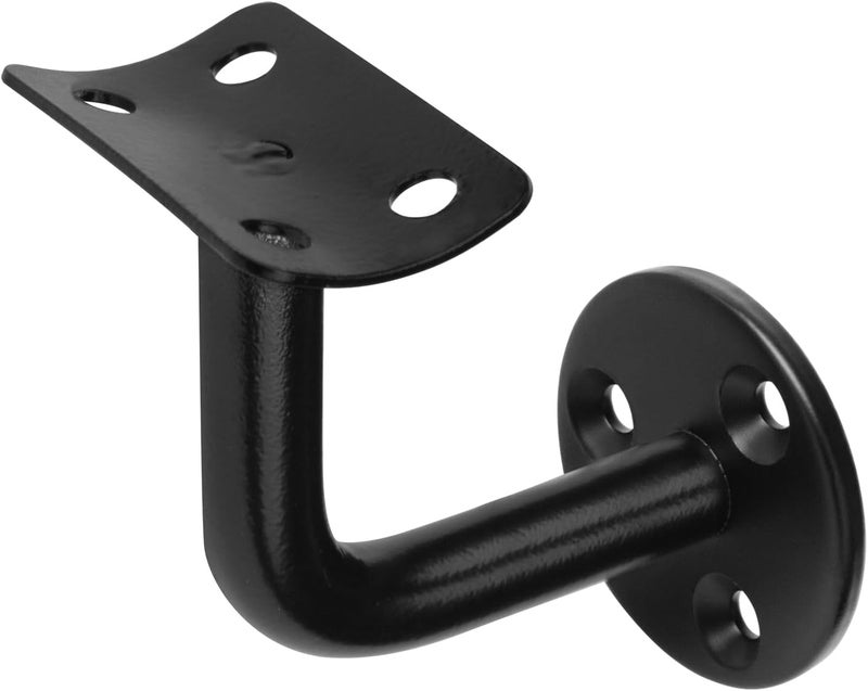 OTTFF 10 Pack Black Wall Mount Staircase Handrail Bracket for 2" OD Round Tube, Carbon Steel - Image 1